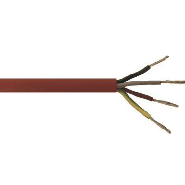 SiHF-J 4x16mm2 Hőálló, szilikon szigetelésű tömlővezeték 300/500V vörös/barna