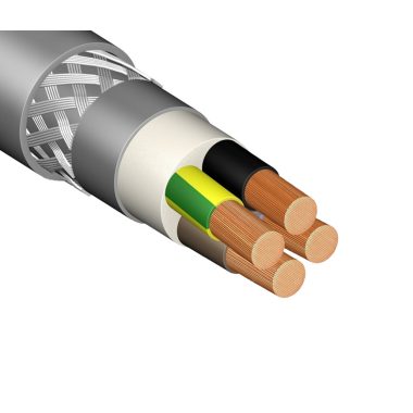 SLCM 4x16mm2 Shielded motor connection cable, PVC 0.6 / 1kV gray
