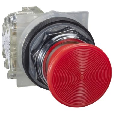 SCHNEIDER 9001KR9R94H13 Komplett gombafejű nyomógomb, piros
