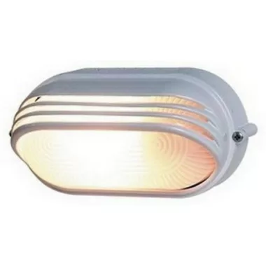 GAO 90056 Hajólámpa, ovális, félig fedett, alumíniumráccsal 60W, fehér GAO 90056 Hajólámpa, ovális, félig fedett, alumíniumráccsal 60W, fehér