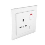   efapel 90184_CBR Komplett csatlakozóaljzat (brit típusú) fehér