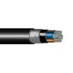   Cablu subteran din aluminiu SZAMKAM 4x150mm2 cu bandă de aluminiu SM 0.6 / 1kV negru