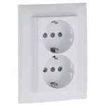 Efapel 90332_CBR gyerekzáras dupla dugalj, fehér