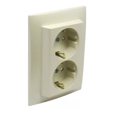 Efapel 90332_CPE gyerekzáras dupla dugalj, gyöngyház