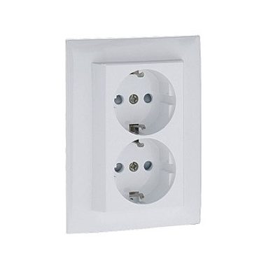 Efapel 90332_CBR gyerekzáras dupla dugalj, fehér