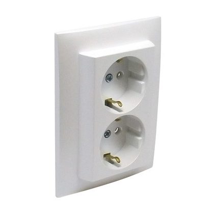 Efapel 90332_CGE gyerekzáras dupla dugalj, jég