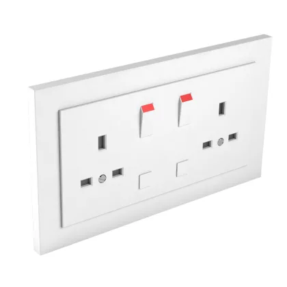   efapel 90344_CBR Komplett dupla csatlakozóaljzat (brit típusú) fehér