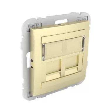 Efapel 90442_SDU RJ45 dupla fedlap, arany Efapel 90442_SDU RJ45 dupla fedlap, arany