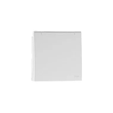 efapel 90654_TBR Csapfedeles fedlap csatlakozóaljzathoz IP44, francia típus fehér