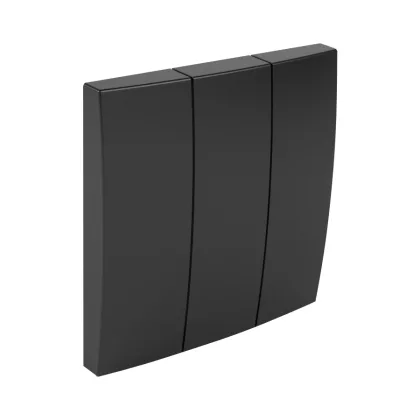   Efapel 90661_TPM Billentyű hármas csillárkapcsolóhoz, fekete