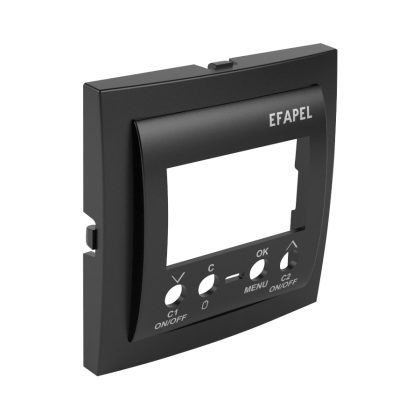   Efapel 90744_TPM Fedlap kétcsatornás digitális kapcsolóórához fekete