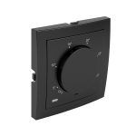   efapel 90746_TPM Fedlap tekerőgombos termosztáthoz, fekete színű