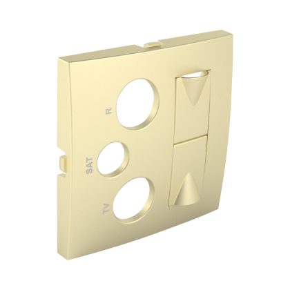 efapel 90773 TDU 21546 multimédia aljzat fedlap, arany