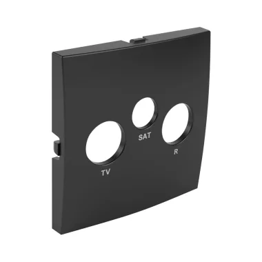 efapel  90775_TPM Fedlap R-TV-SAT aljzathoz, fekete