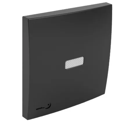   Efapel 90794 TPM Egyes billentyű jelzőfényes kulcs jellel fekete