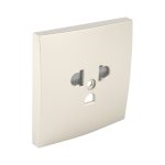   efapel 90842 TPE Fedlap csatlakozóaljzathoz, gyerekzáras EURO-USA típus gyöngyház