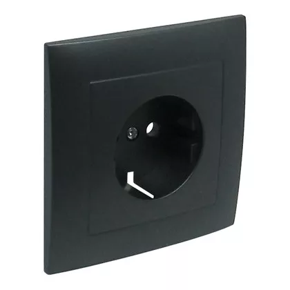   Efapel 90902 TIS Fedlap kerettel Schuko csatlakozóaljzathoz szürke