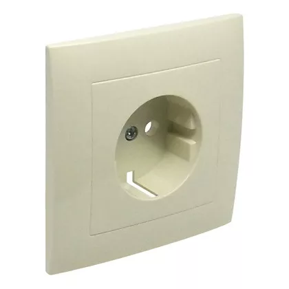   Efapel 90903 TMF Fedlap kerettel Schuko csatlakozóaljzathoz, gyerekzáras elefántcsont