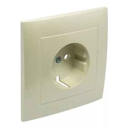   Efapel 90903 TPE Fedlap kerettel Schuko csatlakozóaljzathoz, gyerekzáras gyöngyház