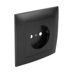   Efapel 90903 TPM Fedlap kerettel Schuko csatlakozóaljzathoz, gyerekzáras fekete