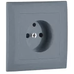   efapel 90904 TAL Fedlap kerettel francia csatlakozóaljzathoz alumínium