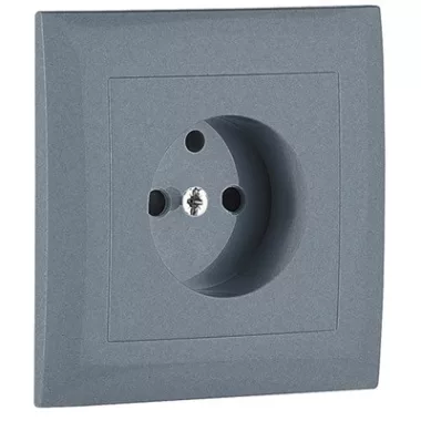 efapel 90904 TAL Fedlap kerettel francia csatlakozóaljzathoz alumínium