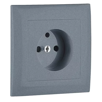   efapel 90904 TAL Fedlap kerettel francia csatlakozóaljzathoz alumínium