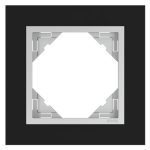   Efapel  90910_TEA Crystal Egyes keret, fekete kristály/alumínium