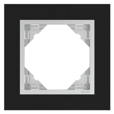 Efapel  90910_TEA Crystal Egyes keret, fekete kristály/alumínium