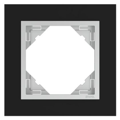   Efapel  90910_TEA Crystal Egyes keret, fekete kristály/alumínium