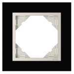   Efapel 90910_TEC Crystal Egyes keret, fekete kristály/gyöngyház