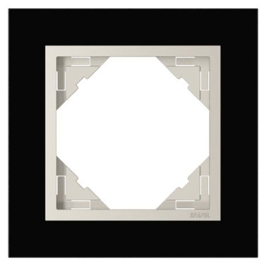 Efapel 90910_TEC Crystal Egyes keret, fekete kristály/gyöngyház