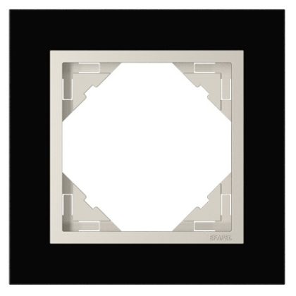   Efapel 90910_TEC Crystal Egyes keret, fekete kristály/gyöngyház