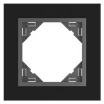   Efapel 90910_TES Crystal Egyes keret, fekete kristály/szürke