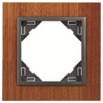 Efapel 90910_TMS ARBORE Egyes keret, mahagóni/szürke