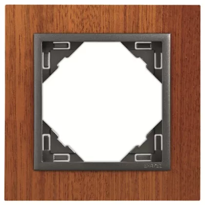 Efapel 90910_TMS ARBORE Egyes keret, mahagóni/szürke