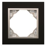 Efapel 90910_TPA ANIMATO Egyes keret, fekete/alumínium