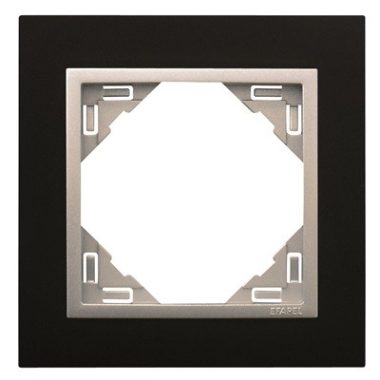 Efapel 90910_TPA ANIMATO Egyes keret, fekete/alumínium