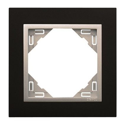 Efapel 90910_TPA ANIMATO Egyes keret, fekete/alumínium