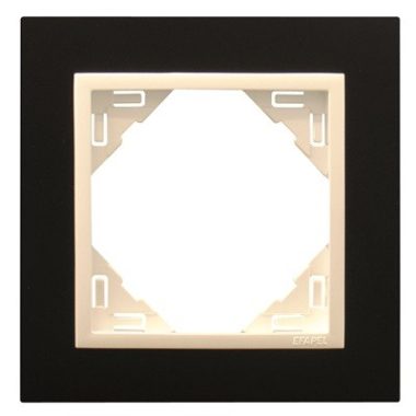 Efapel 90910_TPG ANIMATO Egyes keret, fekete/jég