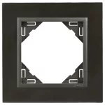 Efapel 90910_TQS METALLO Egyes keret, nikkel/szürke