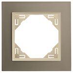 Efapel 90910_TTP METALLO Egyes keret, titánium/gyöngyház