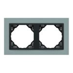   Efapel 90920_TAS ANIMATO Kettes keret, alumínium és szürke színű