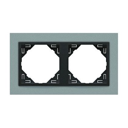   Efapel 90920_TAS ANIMATO Kettes keret, alumínium és szürke színű