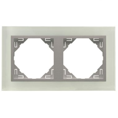 Efapel 90920_TCA  Crystal Kettes keret, kristály/alumínium