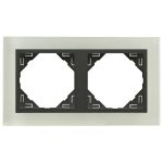 Efapel 90920_TCS Crystal Kettes keret, kristály/szürke