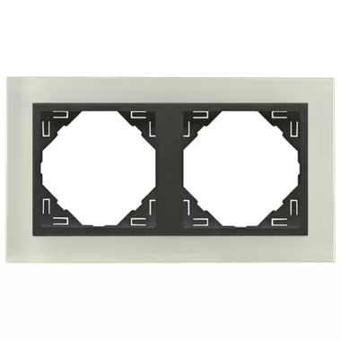 Efapel 90920_TCS Crystal Kettes keret, kristály/szürke