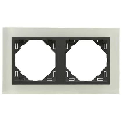 Efapel 90920_TCS Crystal Kettes keret, kristály/szürke