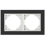 Efapel 90920_TEG Crystal Kettes keret, fekete kristály/jég