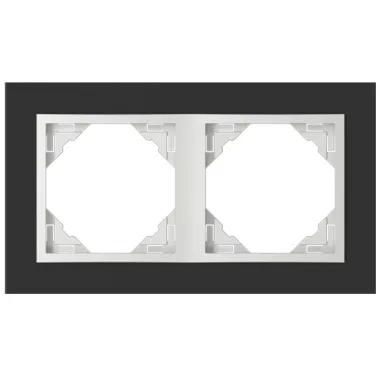 Efapel 90920_TEG Crystal Kettes keret, fekete kristály/jég